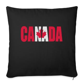 Canada - Kanada - Sofakissenbezug 45 x 45 cm - Schwarz - Vorne