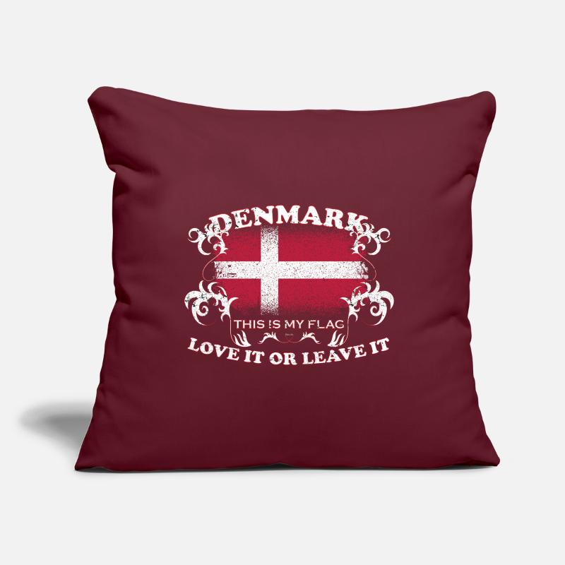 Danemark c'est mon drapeau Housse de coussin décorative 45 x 45 cm