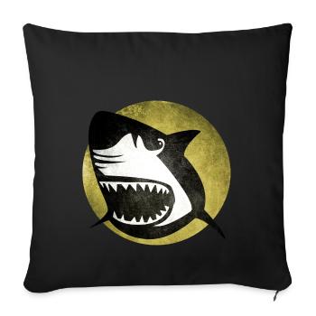 Requin Vintage - Housse de coussin décorative 45 x 45 cm - noir - Devant