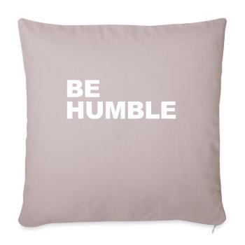 Soyez humble en blanc - Housse de coussin décorative 45 x 45 cm - taupe clair - Devant