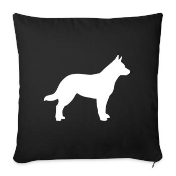 Australian cattle dog - Sofa pillowcase 17,3'' x 17,3'' (45 x 45 cm) - black - Front