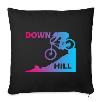 Downhill - Sofa pillowcase 17,3'' x 17,3'' (45 x 45 cm) - black - Front