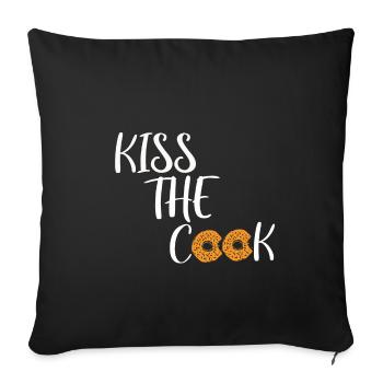 EMBRASSEZ LE CUISINIER - Housse de coussin décorative 45 x 45 cm - noir - Devant