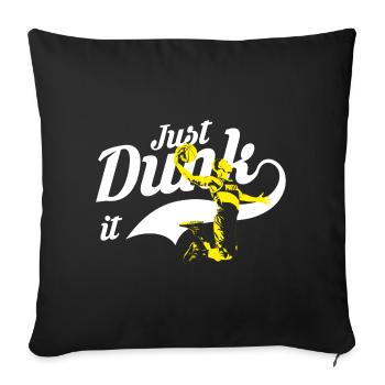 Dunk cadeau tee shirt basket - Housse de coussin décorative 45 x 45 cm - noir - Devant