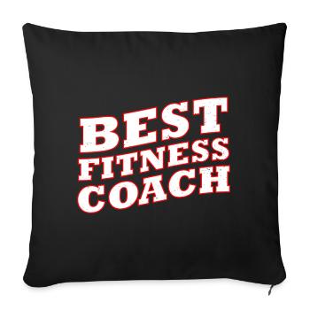 Fitness Coach Bold Typography - Sofakissenbezug 45 x 45 cm - Schwarz - Vorne