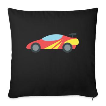 Racing car - Sofa pillowcase 17,3'' x 17,3'' (45 x 45 cm) - black - Front