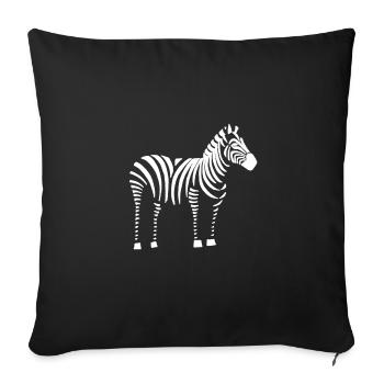 zebra - Sofa pillowcase 17,3'' x 17,3'' (45 x 45 cm) - black - Front