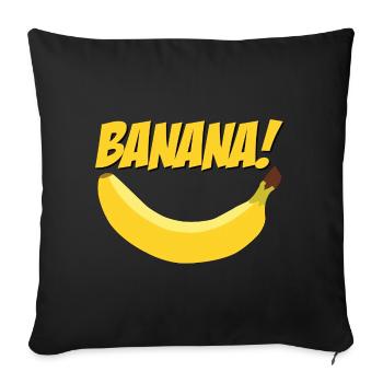 Banana banana - Sofa pillowcase 17,3'' x 17,3'' (45 x 45 cm) - black - Front