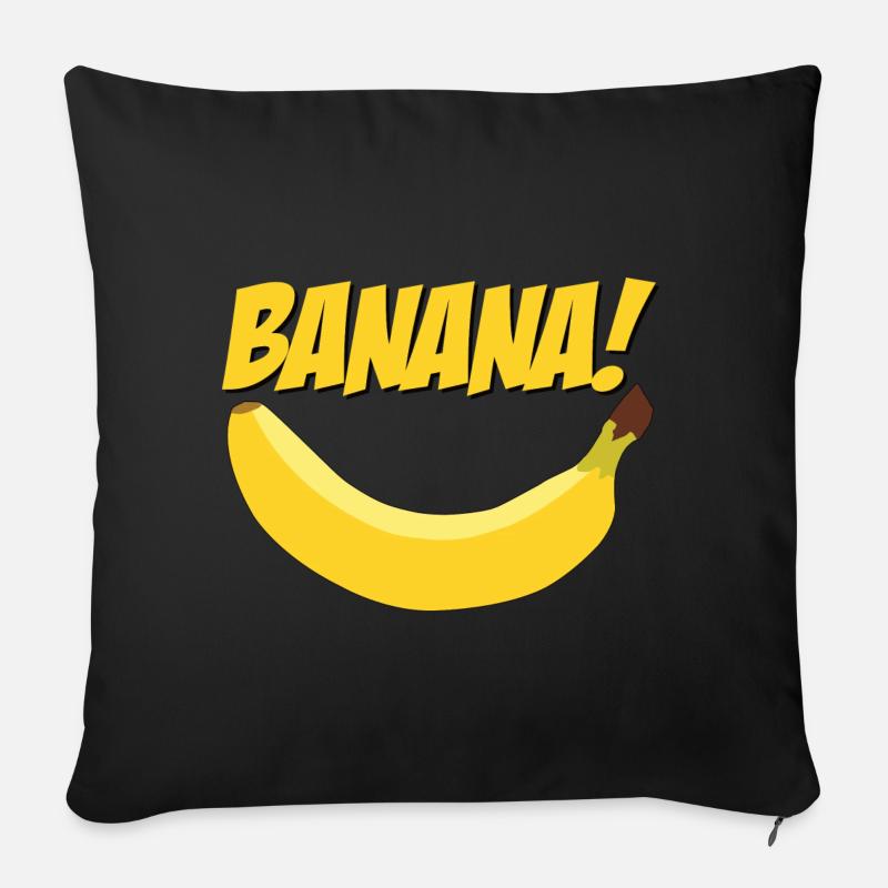 Banana Banane - Sofakissenbezug 45 x 45 cm - Schwarz