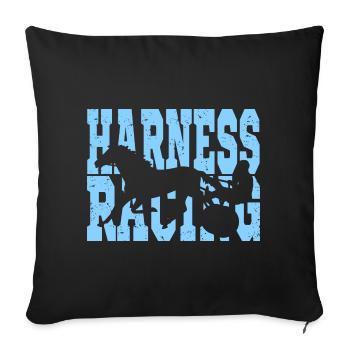 Course de trot - Housse de coussin décorative 45 x 45 cm - noir - Devant