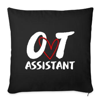 Occupational therapy occupational therapist therapy therapist - Sofa pillowcase 17,3'' x 17,3'' (45 x 45 cm) - black - Front