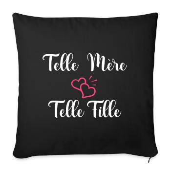 Telle mère telle fille - Housse de coussin décorative 45 x 45 cm - noir - Devant