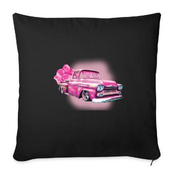 148 Vintage rosa Auto Design klassische Retro Geschenkkunst - Sofakissenbezug 45 x 45 cm - Schwarz - Vorne