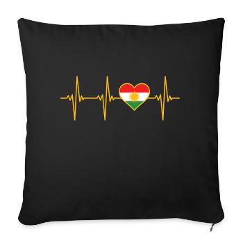 Kurdistan Kurdes - Housse de coussin décorative 45 x 45 cm - noir - Devant