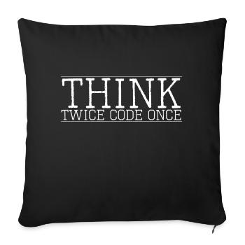 humor coding internet dress up joueur present idea - Housse de coussin décorative 45 x 45 cm - noir - Devant
