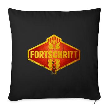 Fortschritt DDR Kombinat Landmaschinen Retro - Sofakissenbezug 45 x 45 cm - Schwarz - Vorne