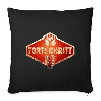 DDR Fortschritt - Traktoren - Vintage Logo Rosti - Sofakissenbezug 45 x 45 cm - Schwarz - Vorne