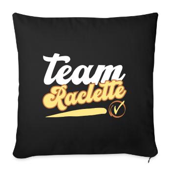 team raclette idée cadeau humour personnalisé - Housse de coussin décorative 45 x 45 cm - noir - Devant