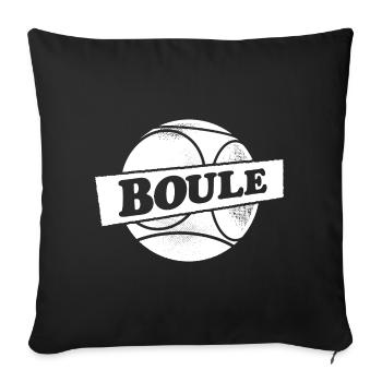 Petanque Boule Ball Outfit for Bouler Boule - Sofa pillowcase 17,3'' x 17,3'' (45 x 45 cm) - black - Front