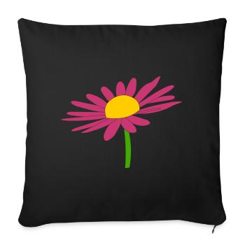 Margariten rose - Sofakissenbezug 45 x 45 cm - Schwarz - Vorne