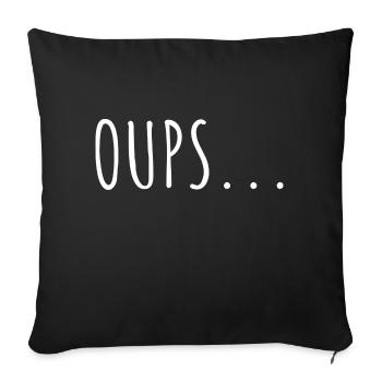 OUPS... - Housse de coussin décorative 45 x 45 cm - noir - Devant