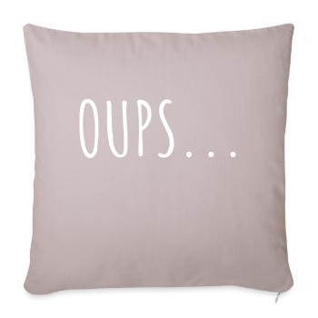 OUPS... - Housse de coussin décorative 45 x 45 cm - taupe clair - Devant