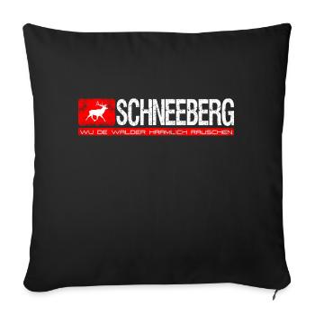 Schneeberg Wu de walder haamlich rauschen - Housse de coussin décorative 45 x 45 cm - noir - Devant