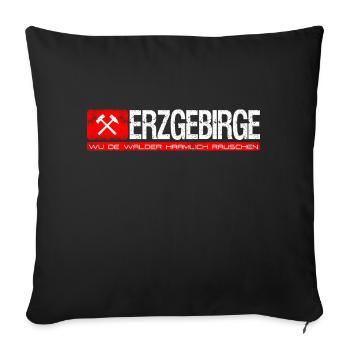 Erzgebirge Wu de walder haamlich rauschen - Housse de coussin décorative 45 x 45 cm - noir - Devant