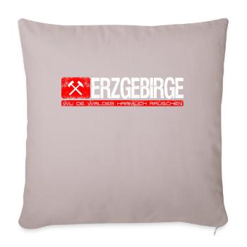 Erzgebirge Wu de walder haamlich rauschen - Housse de coussin décorative 45 x 45 cm - taupe clair - Devant