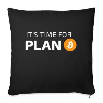C’EST L’HEURE DU PLAN B - Housse de coussin décorative 45 x 45 cm - noir - Devant