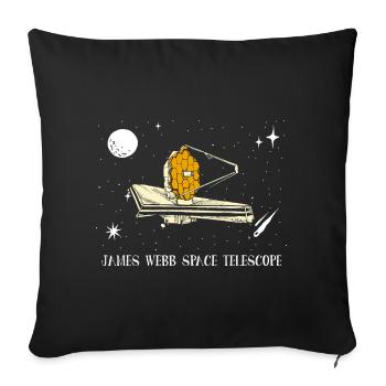 James Webb Space Telescope JWST Space Astronomy - Sofakissenbezug 45 x 45 cm - Schwarz - Vorne