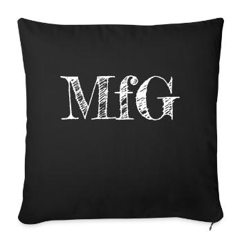 Sincerely, - Sofa pillowcase 17,3'' x 17,3'' (45 x 45 cm) - black - Front