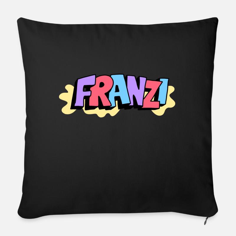 Grafitti Name Franzi - Sofakissenbezug 45 x 45 cm - Schwarz