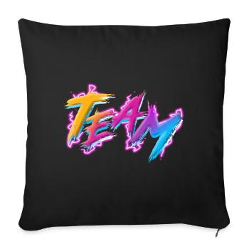Team - Sofa pillowcase 17,3'' x 17,3'' (45 x 45 cm) - black - Front
