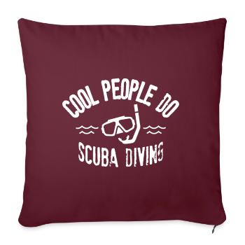 Cool people do scuba diving - Housse de coussin décorative 45 x 45 cm - bordeaux - Devant