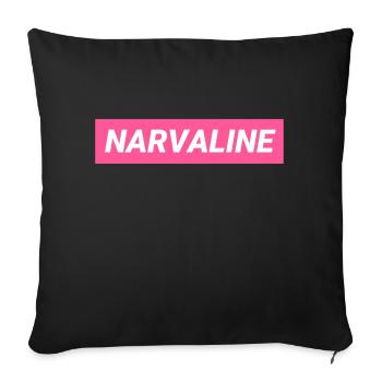 Narvaline Grenoble Femme - Housse de coussin décorative 45 x 45 cm - noir - Devant