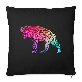 Hyène - Housse de coussin décorative 45 x 45 cm - noir - Devant