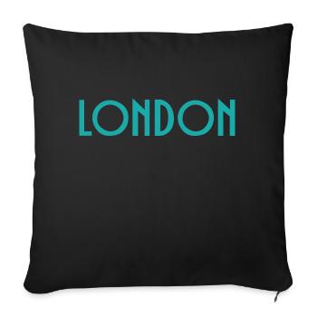 London - Sofa pillowcase 17,3'' x 17,3'' (45 x 45 cm) - black - Front