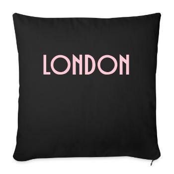 London - Sofa pillowcase 17,3'' x 17,3'' (45 x 45 cm) - black - Front