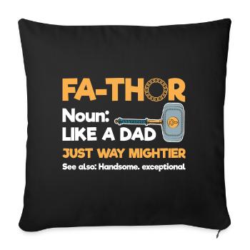 Viking Nordmann Thunder Celtic symbol - Sofa pillowcase 17,3'' x 17,3'' (45 x 45 cm) - black - Front
