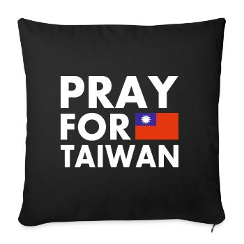 Pray for taiwan - Sofakissenbezug 45 x 45 cm - Schwarz - Vorne