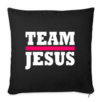 Team jesus - Sofa pillowcase 17,3'' x 17,3'' (45 x 45 cm) - black - Front
