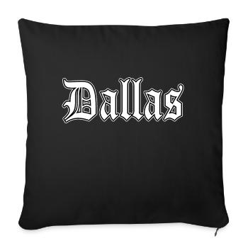 Dallas - Housse de coussin décorative 45 x 45 cm - noir - Devant