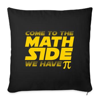 MATH SIDE - Sofa pillowcase 17,3'' x 17,3'' (45 x 45 cm) - black - Front