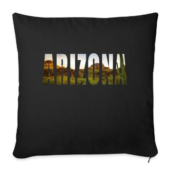 arizona - Sofakissenbezug 45 x 45 cm - Schwarz - Vorne
