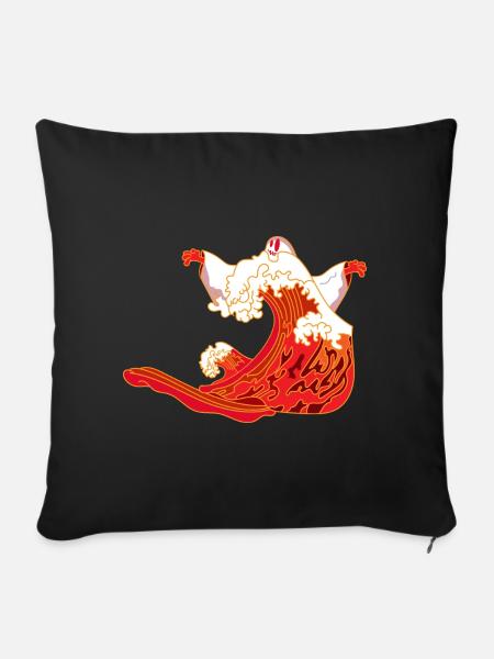 Halloween Gespenst - Sofakissenbezug 45 x 45 cm - Schwarz