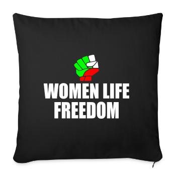 Women life freedom iran - Housse de coussin décorative 45 x 45 cm - noir - Devant