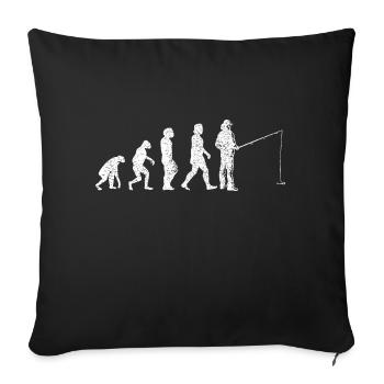 Pêche Pêche Hameçons de pêche Pêche Pêche - Housse de coussin décorative 45 x 45 cm - noir - Devant