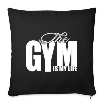 Gym Bodyuilder Fitness T-shirt Geschenkidee - Sofakissenbezug 45 x 45 cm - Schwarz - Vorne