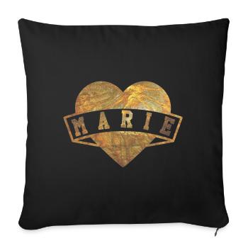 Marie Herzen Or - Housse de coussin décorative 45 x 45 cm - noir - Devant